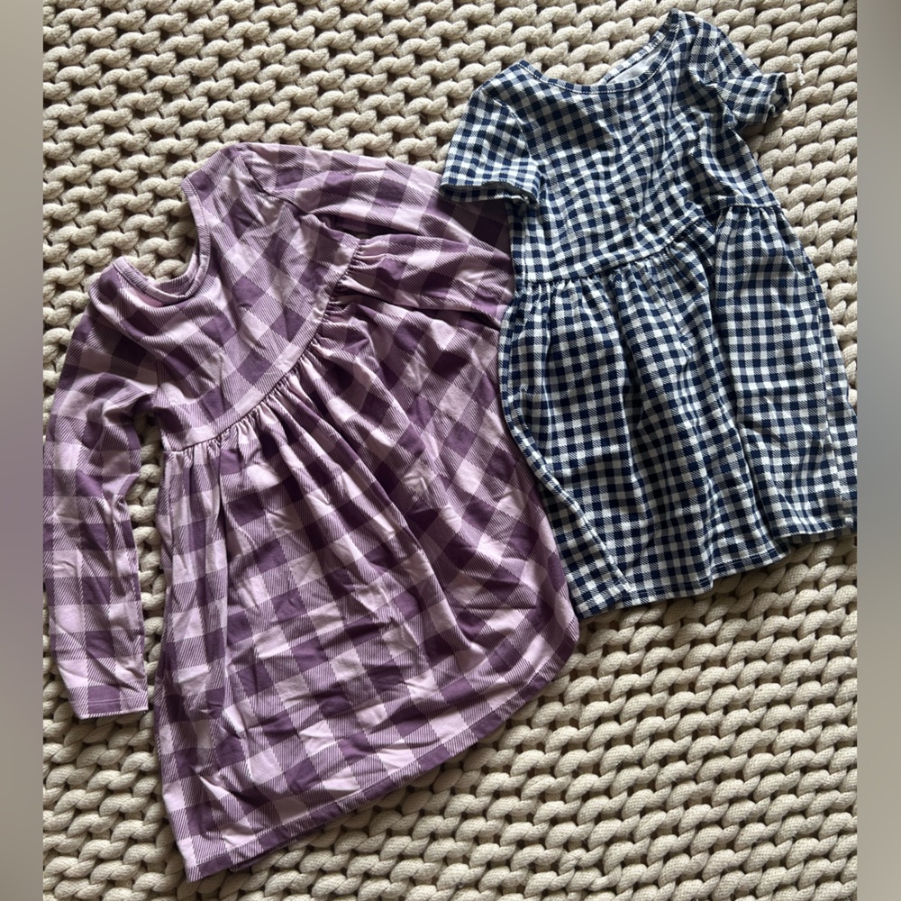 Set of 2 5T houndstooth/plaid dresses